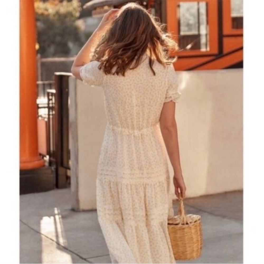 Floral White Maxi Dress - Picture 4 of 12